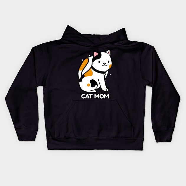 Cat mom Kids Hoodie by ChestifyDesigns